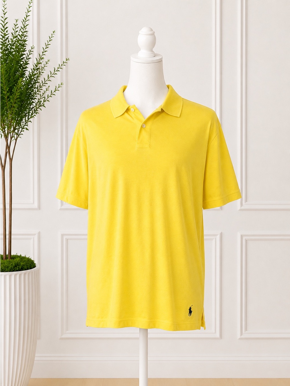 Polo Ralph Lauren Yellow Short Sleeve Polo Tee Shirt Men’s XL Classic Fit